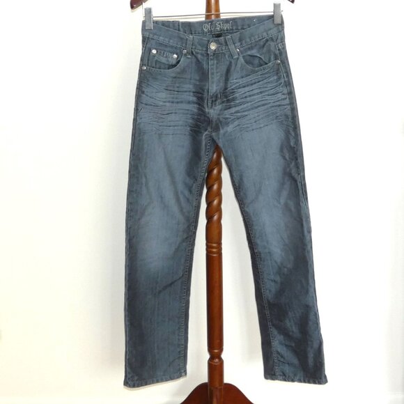 Old Skool Straight Leg Shiny Denim Jeans - Picture 1 of 7